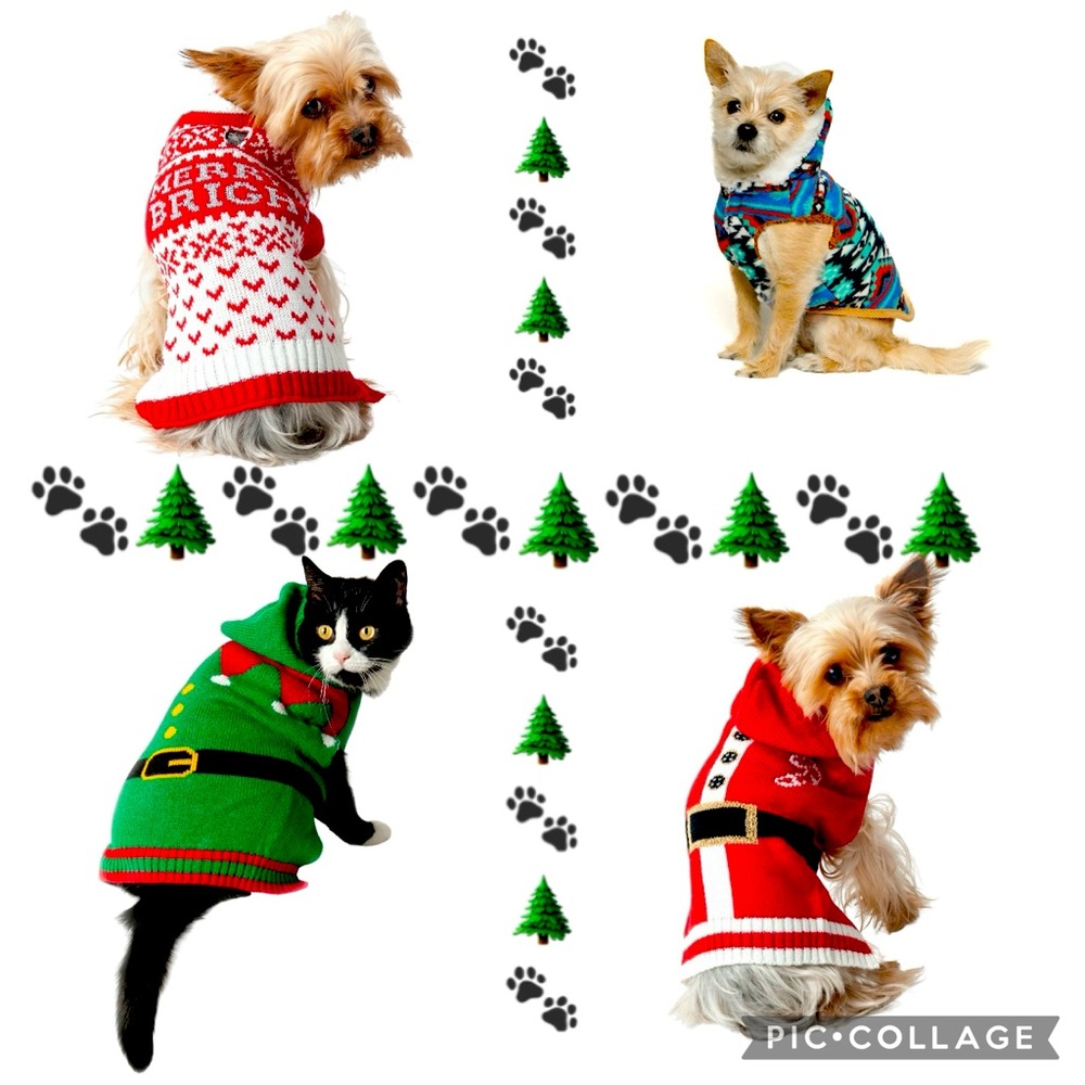 NWT Christmas Pet Hoodies and Sweaters